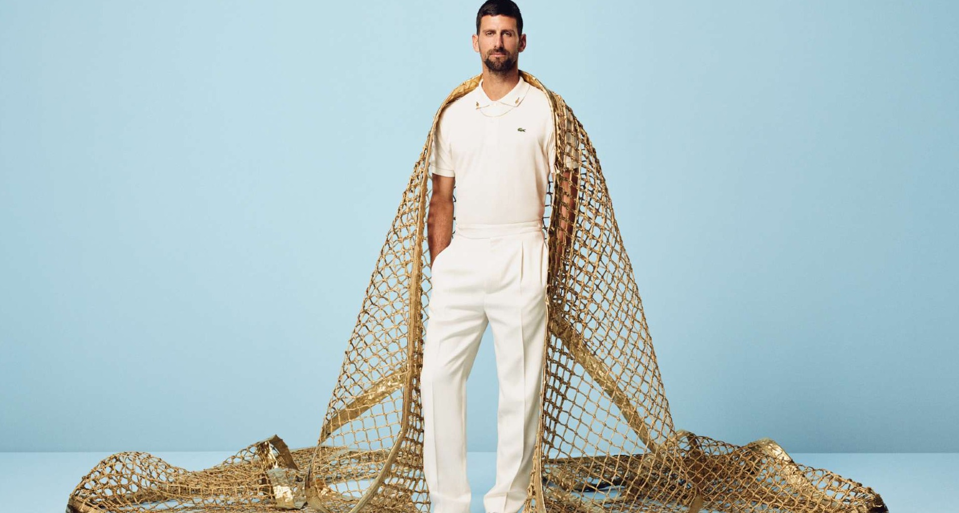 Novak Djokovic en una campaña de Lacoste