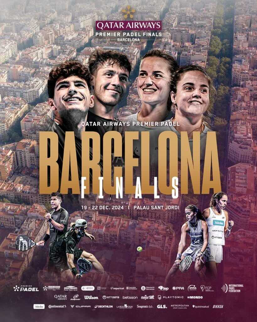 Cartel de las finales de Premier Pádel en Barcelona